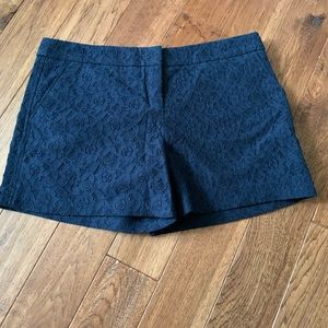 Navy blue lace shorts